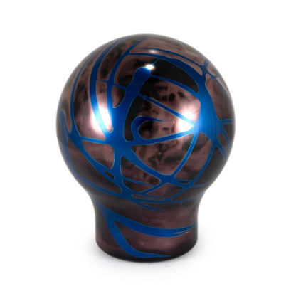 Billetworkz Automatic Shifter - Black Smoke w/ Blue Splash - Fits Subaru CVT: WRX (15–21), Crosstrek (13–23), Forester (14–18), Impreza (12–23), Legacy/Outback (10–14) - JDMuscleShift KnobbwzBW-KNB-SUBAU-NO-BSBS-LB-PU2-WB-BLKLightbulbBlack AdaptorYes - my car has a shift boot
