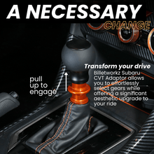 Billetworkz Automatic Shifter - Black Smoke w/ Blue Splash - Fits Subaru CVT: WRX (15–21), Crosstrek (13–23), Forester (14–18), Impreza (12–23), Legacy/Outback (10–14) - JDMuscleShift KnobbwzBW-KNB-SUBAU-NO-BSBS-SP-PU2-WB-BLKSphereBlack AdaptorYes - my car has a shift boot