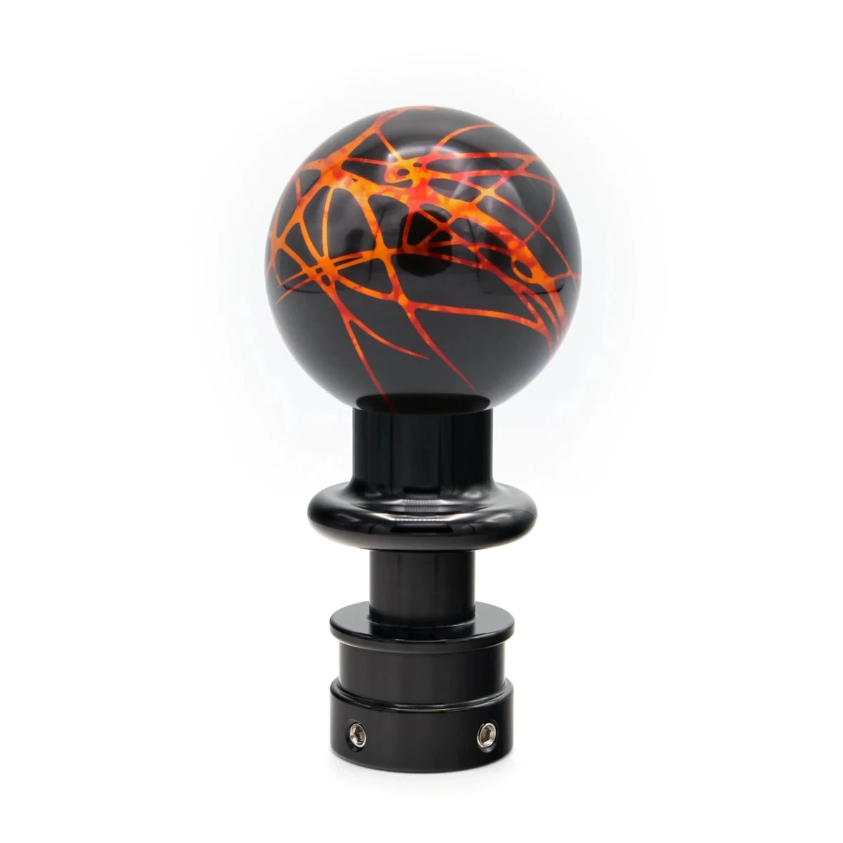 Billetworkz Automatic Shifter - Black w/ Fire Splash - Fits Subaru CVT: WRX (15–21), Crosstrek (13–23), Forester (14–18), Impreza (12–23), Legacy/Outback (10–14) - JDMuscleShift KnobbwzBW-KNB-SUBAU-NO-BLKFS-SP-PU2-WB-BLKSphereBlack AdaptorYes - my car has a shift boot