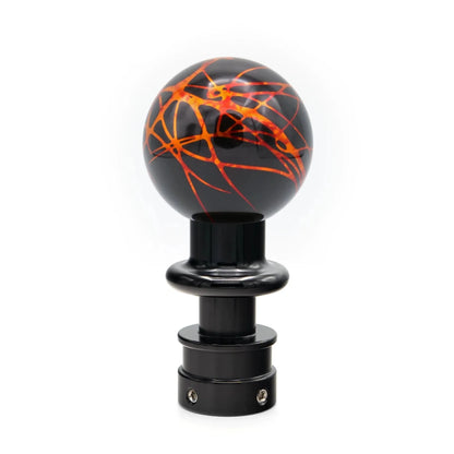 Billetworkz Automatic Shifter - Black w/ Fire Splash - Fits Subaru CVT: WRX (15–21), Crosstrek (13–23), Forester (14–18), Impreza (12–23), Legacy/Outback (10–14) - JDMuscleShift KnobbwzBW-KNB-SUBAU-NO-BLKFS-SP-PU2-WB-BLKSphereBlack AdaptorYes - my car has a shift boot