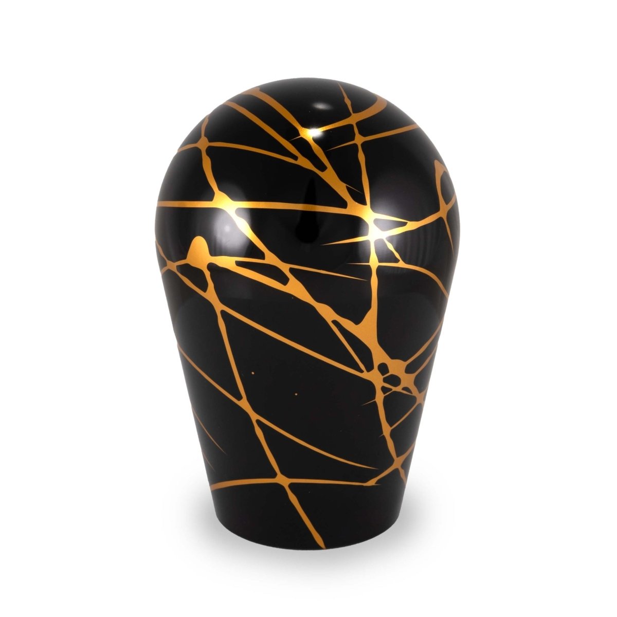 Billetworkz Automatic Shifter - Black w/ Gold Splash - Fits Subaru CVT: WRX (15–21), Crosstrek (13–23), Forester (14–18), Impreza (12–23), Legacy/Outback (10–14) - JDMuscleShift KnobbwzBW-KNB-SUBAU-NO-BLKGS-TT-PU2-WB-BLKTall TeardropBlack AdaptorYes - my car has a shift boot