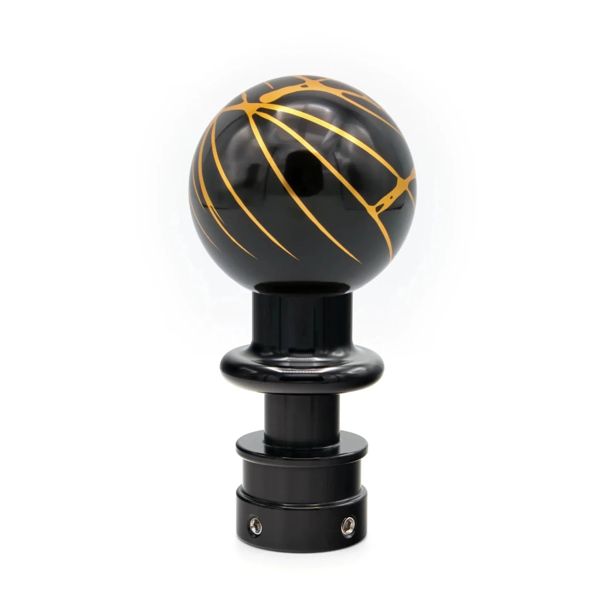 Billetworkz Automatic Shifter - Black w/ Gold Splash - Fits Subaru CVT: WRX (15–21), Crosstrek (13–23), Forester (14–18), Impreza (12–23), Legacy/Outback (10–14) - JDMuscleShift KnobbwzBW-KNB-SUBAU-NO-BLKGS-SP-PU2-WB-BLKSphereBlack AdaptorYes - my car has a shift boot