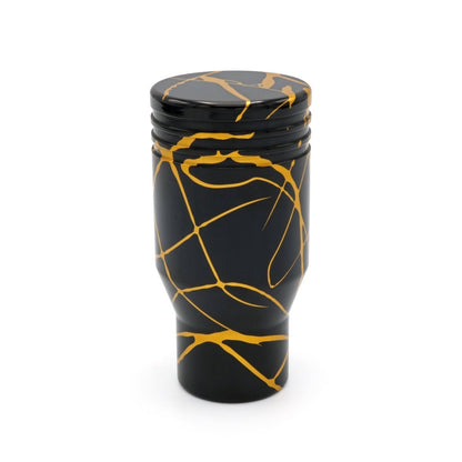 Billetworkz Automatic Shifter - Black w/ Gold Splash - Fits Subaru CVT: WRX (15–21), Crosstrek (13–23), Forester (14–18), Impreza (12–23), Legacy/Outback (10–14) - JDMuscleShift KnobbwzBW-KNB-SUBAU-NO-BLKGS-PI-PU2-WB-BLKPistonBlack AdaptorYes - my car has a shift boot