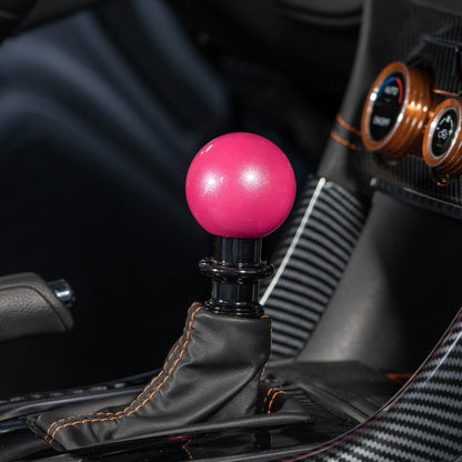 Billetworkz Automatic Shifter - Candy Pink - Fits Subaru CVT: WRX (15–21), Crosstrek (13–23), Forester (14–18), Impreza (12–23), Legacy/Outback (10–14) - JDMuscleShift KnobbwzBW-KNB-SUBAU-NO-CPNK-SP-PU2-WB-BLKSphereBlack AdaptorYes - my car has a shift boot