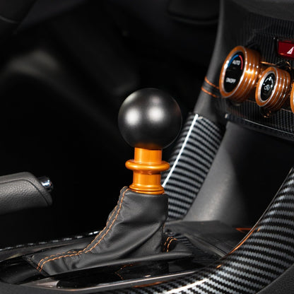 Billetworkz Automatic Shifter - Matte Black - Fits Subaru CVT: WRX (15–21), Crosstrek (13–23), Forester (14–18), Impreza (12–23), Legacy/Outback (10–14) - JDMuscleShift KnobbwzBW-KNB-SUBAU-NO-MBLK-SP-PU2-WB-BLKSphereBlack AdaptorYes - my car has a shift boot