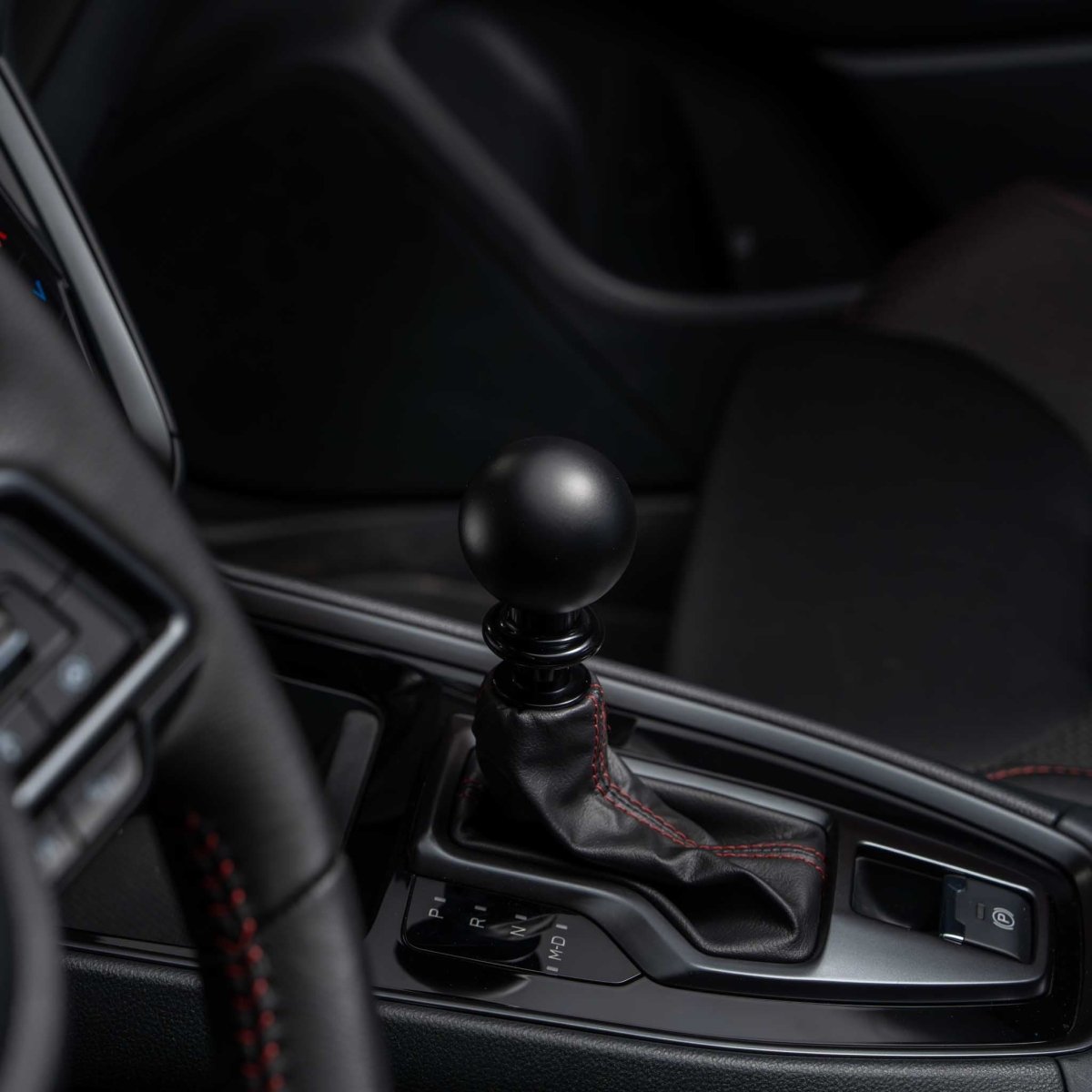 Billetworkz Automatic Shifter - Matte Black - Fits Subaru CVT: WRX (15–21), Crosstrek (13–23), Forester (14–18), Impreza (12–23), Legacy/Outback (10–14) - JDMuscleShift KnobBW-KNB-SUBAU-NO-MBLK-SP-PU2-WB-BLKSphereBlack AdapterYes - my car has a shift boot