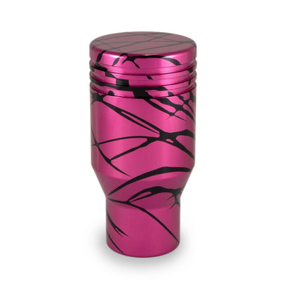 Billetworkz Automatic Shifter - Pink w/ Black Splash - Fits Subaru CVT: WRX (15–21), Crosstrek (13–23), Forester (14–18), Impreza (12–23), Legacy/Outback (10–14) - JDMuscleShift KnobbwzBW-KNB-SUBAU-NO-PNKBS-PI-PU2-WB-BLKPistonBlack AdaptorYes - my car has a shift boot