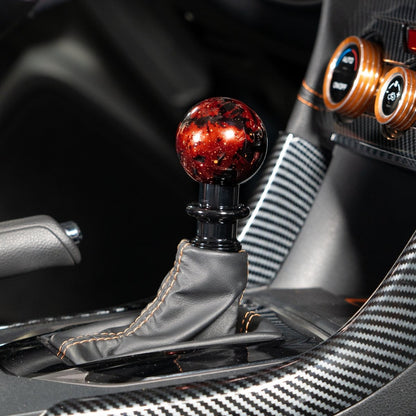 Billetworkz Automatic Shifter - Red Cosmic Space - Fits Subaru CVT: WRX (15–21), Crosstrek (13–23), Forester (14–18), Impreza (12–23), Legacy/Outback (10–14) - JDMuscleShift KnobbwzBW-KNB-SUBAU-NO-RC-SP-PU2-WB-BLKSphereBlack AdaptorYes - my car has a shift boot
