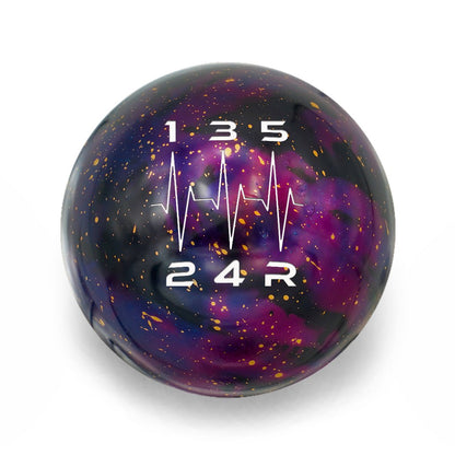 Billetworkz Cosmic Space Shift Knob - 5 Speed Heartbeat Engraving for Subaru - JDMuscleShift KnobsBW-KNB-SUB5-HB5-PC-SPPurple Cosmic SpaceSphere