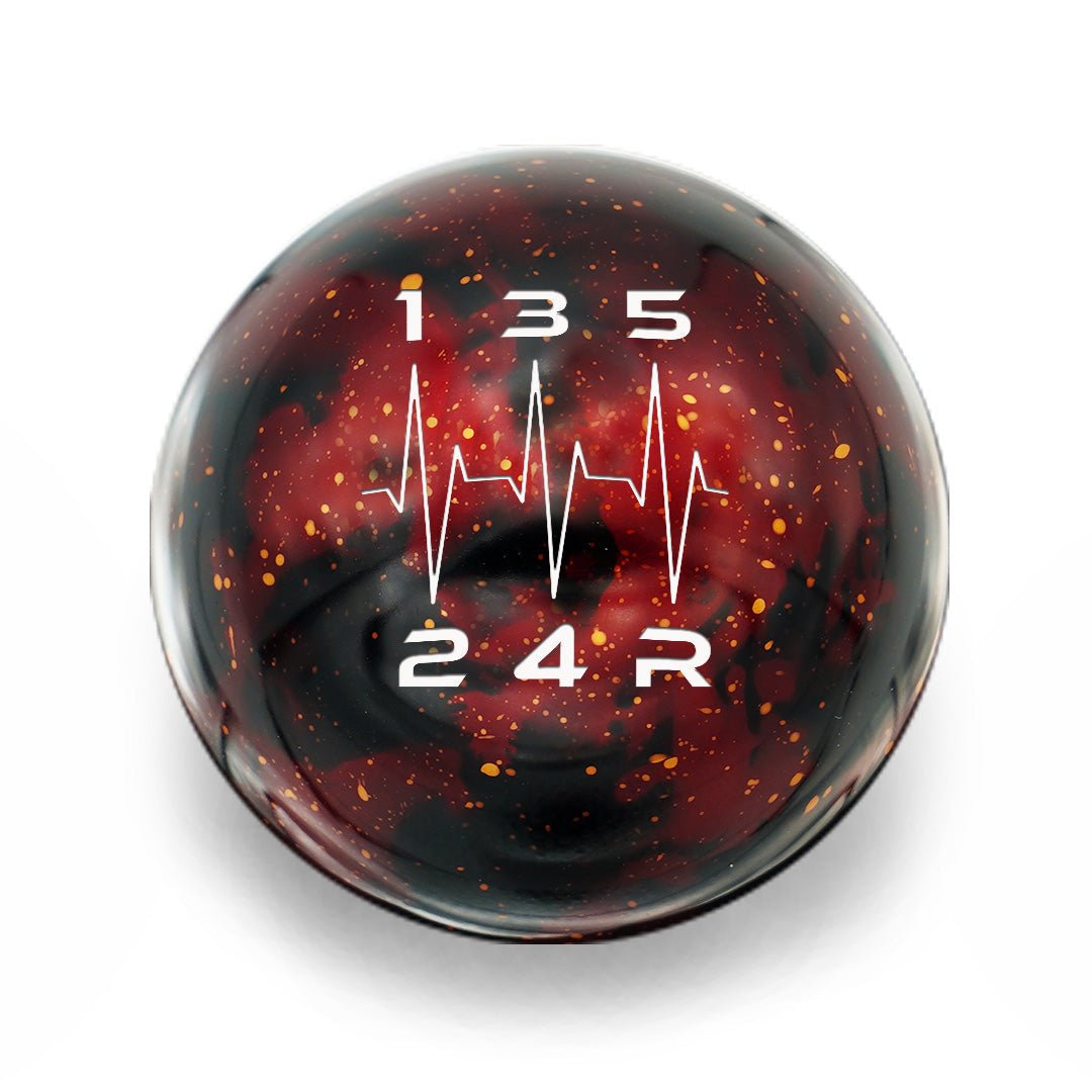 Billetworkz Cosmic Space Shift Knob - 5 Speed Heartbeat Engraving for Subaru - JDMuscleShift KnobsBW-KNB-SUB5-HB5-RC-SPRed Cosmic SpaceSphere