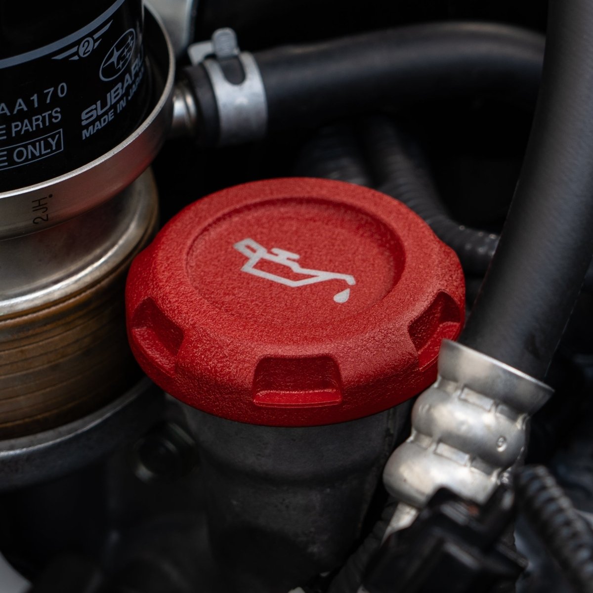 Billetworkz Engine Bay Caps - BRZ/FRS/86 2013 - 2021 & 2022+ - JDMuscleEngine Bay CapsBW-EBCZR-SUB-BRZM-RWR-EManualRed Wrinkle