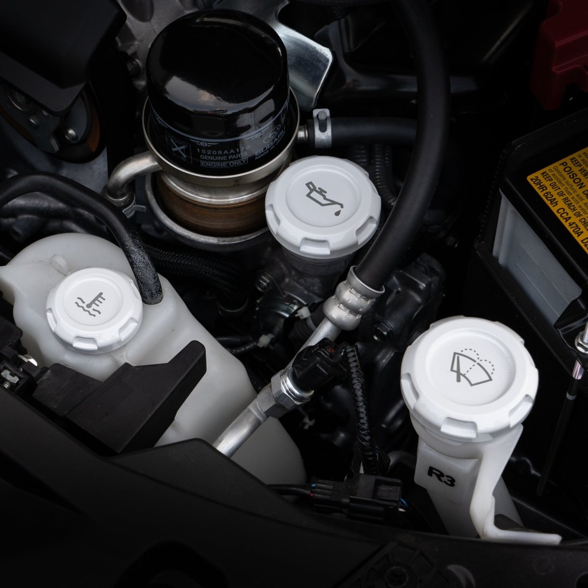 Billetworkz Engine Bay Caps - BRZ/FRS/86 2013 - 2021 & 2022+ - JDMuscleEngine Bay CapsBW-EBCZR-SUB-BRZM-WHT-EManualWhite