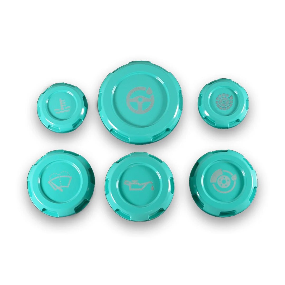 Billetworkz Engine Bay Caps - Subaru Legacy GT 2005 - 2009 - JDMuscleEngine Bay CapsBW-EBCZR-SUB-LGT-HYTL-EHyper Teal