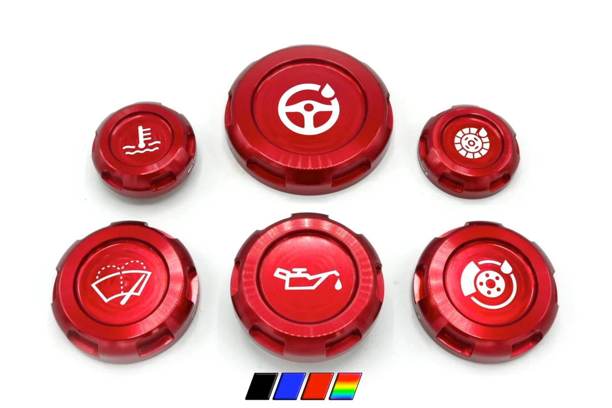 Billetworkz Engine Bay Caps - Subaru Legacy GT 2005 - 2009 - JDMuscleEngine Bay CapsBW-EBCZR-SUB-LGT-RED-ERed