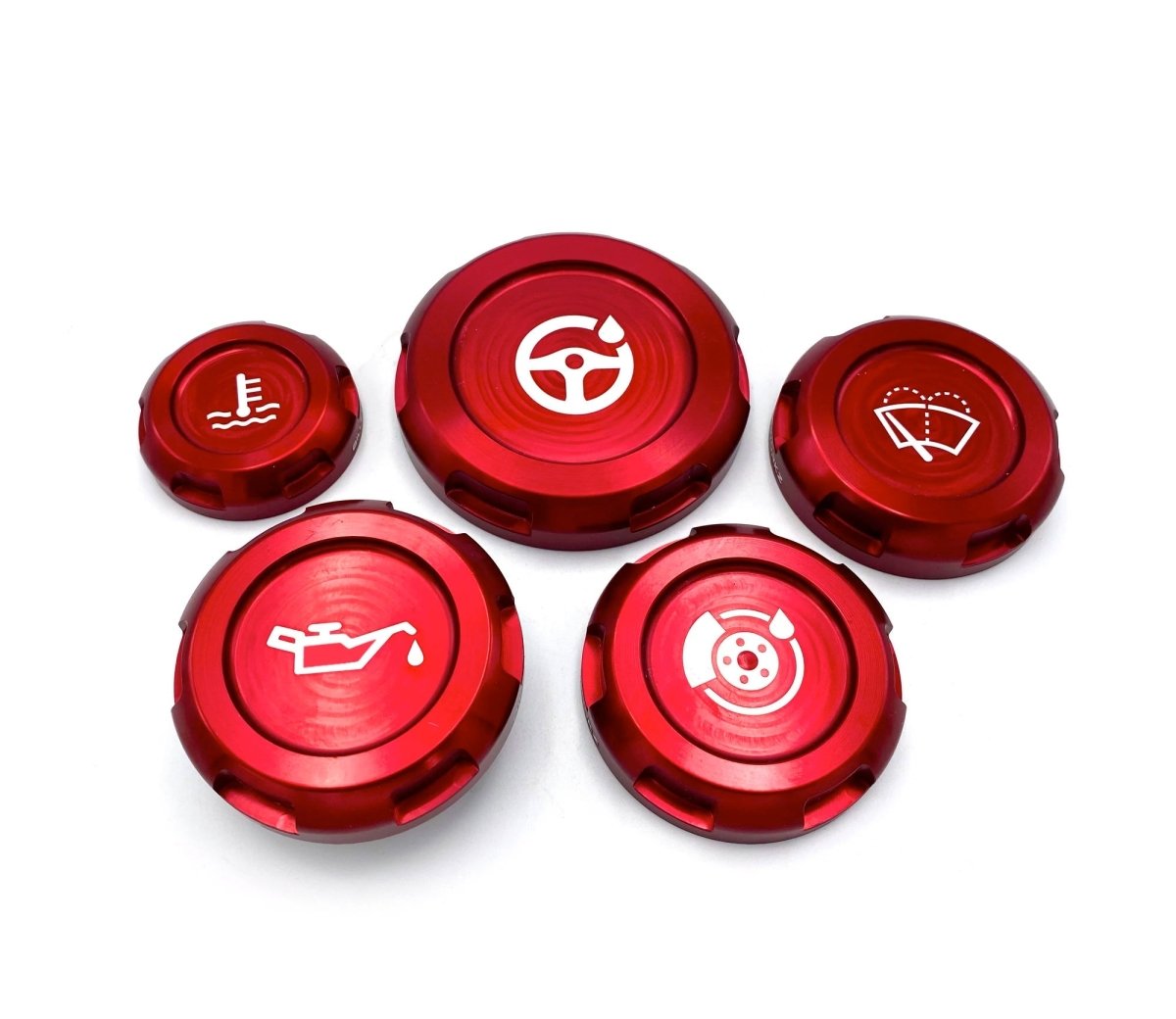 Billetworkz Engine Bay Caps Subaru STI 2015 - 2021 - JDMuscleEngine Bay CapsBW-EBCZR-SUB-VASTI-RED-ERed