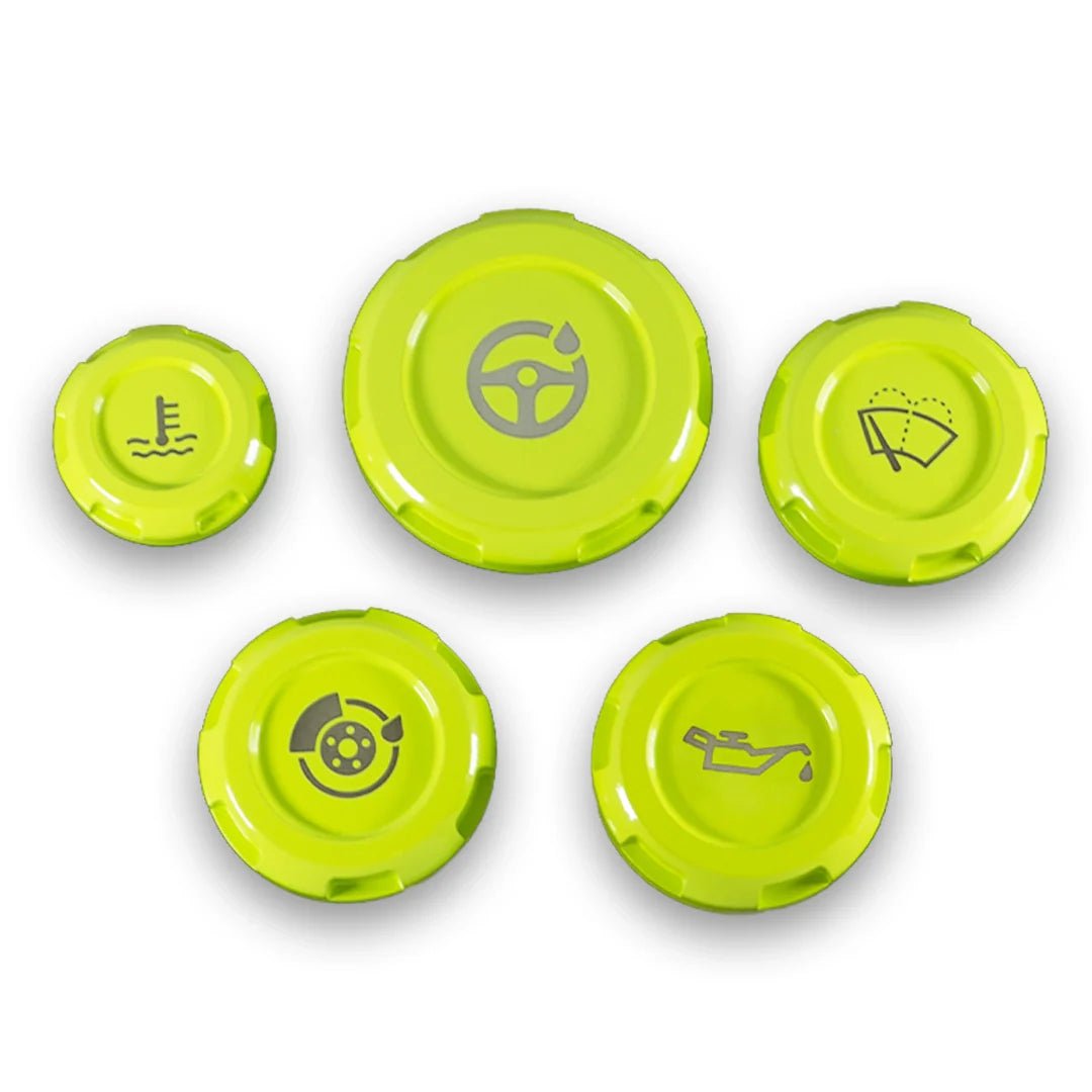 Billetworkz Engine Bay Caps Subaru STI 2015 - 2021 - JDMuscleEngine Bay CapsBW-EBCZR-SUB-VASTI-NYEL-ENeon Yellow