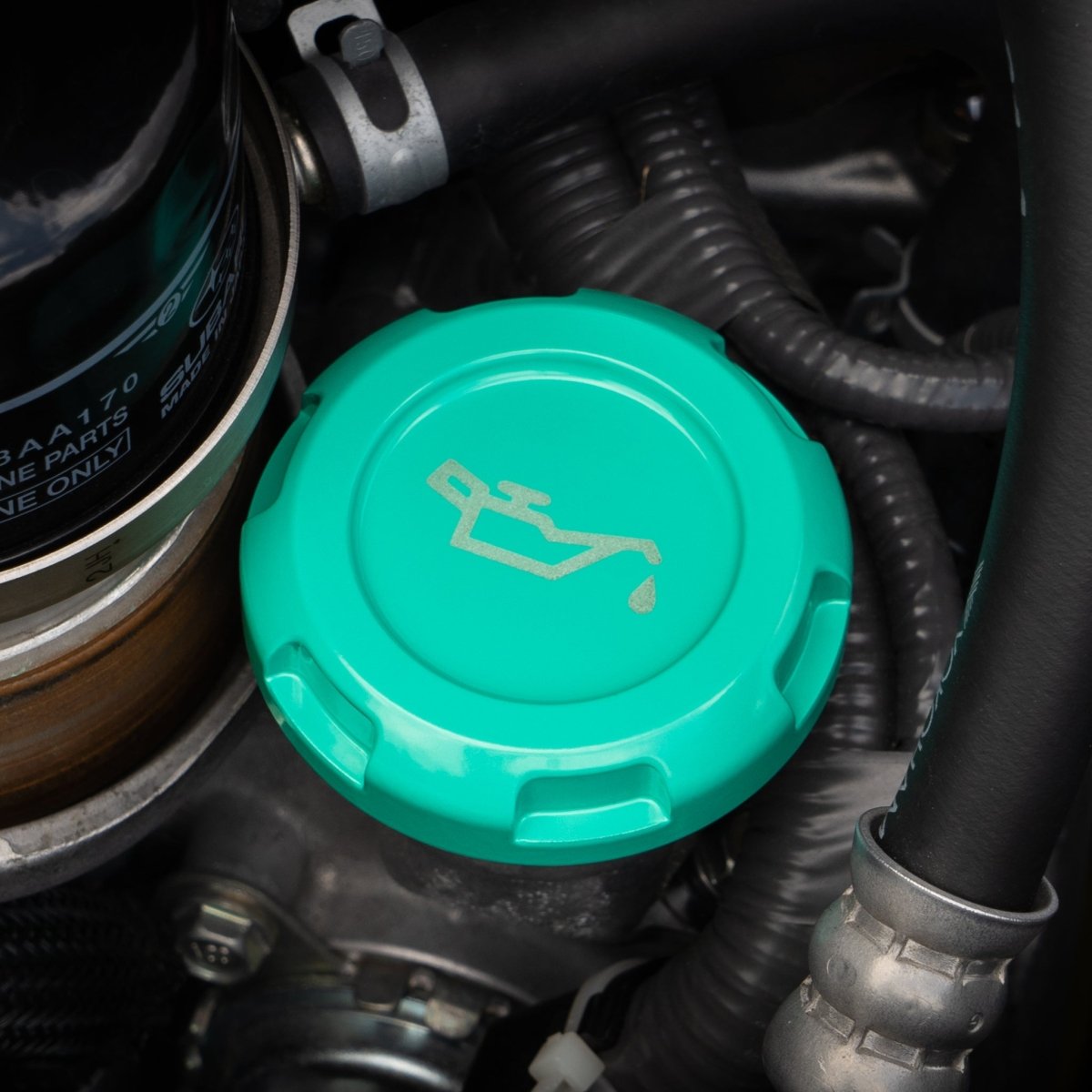 Billetworkz Engine Bay Caps - Subaru WRX 2015 - 2021 & 2022+ - JDMuscleEngine Bay CapsBW-EBCZR-SUB-VAWRX-HYTL-EHyper Teal