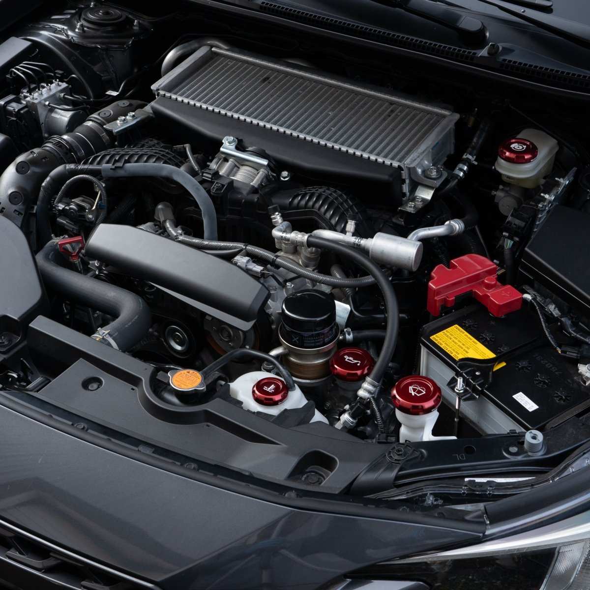 Billetworkz Engine Bay Caps - Subaru WRX 2015 - 2021 & 2022+ - JDMuscleEngine Bay CapsBW-EBCZR-SUB-VAWRX-RED-ERed