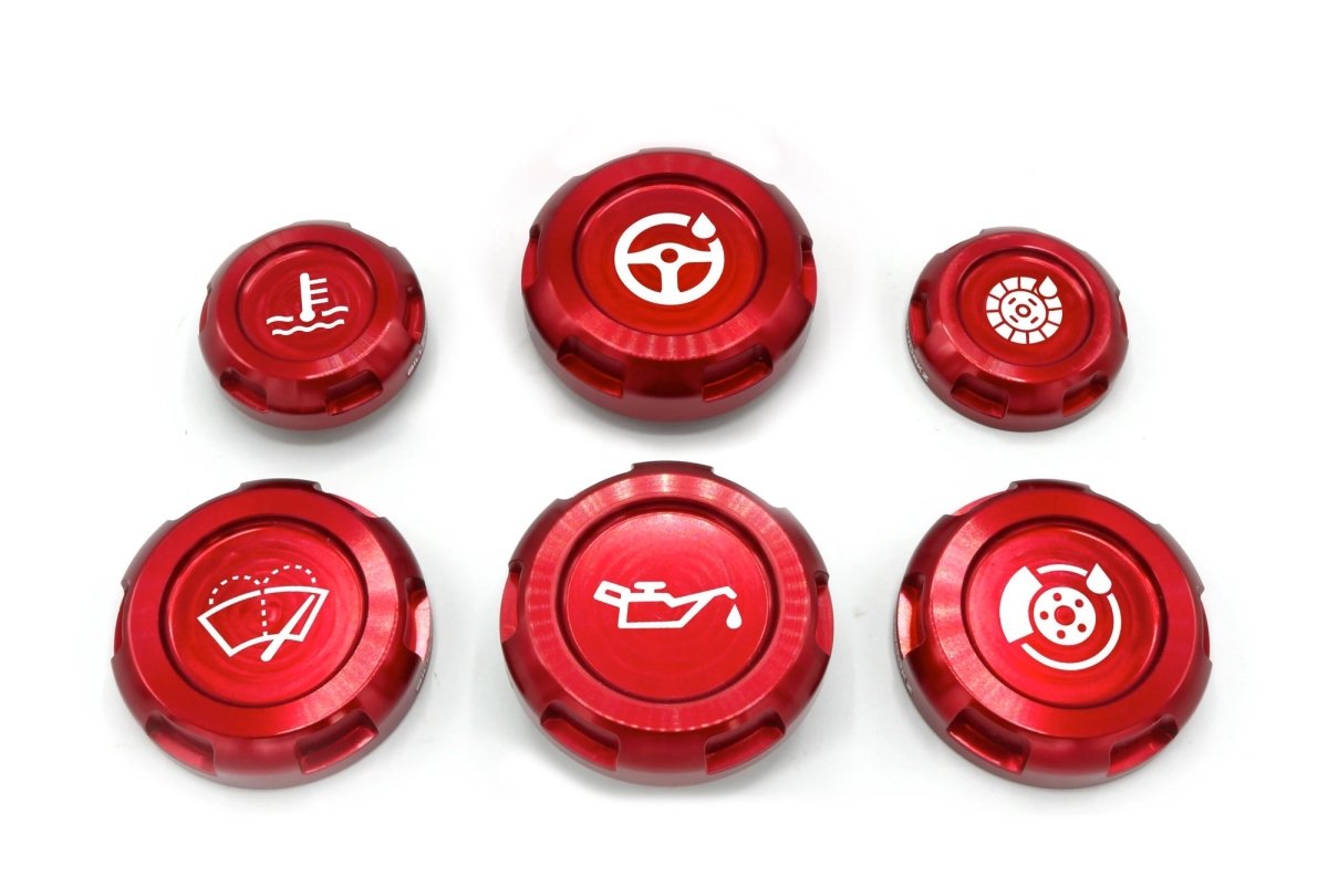 Billetworkz Engine Bay Caps - Subaru WRX/STI 2002 - 2007 - JDMuscleEngine Bay CapsBW-EBCZR-SUB-GD-RED-ERed