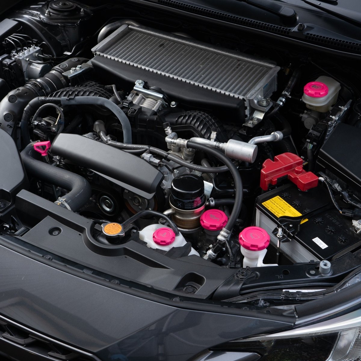 Billetworkz Engine Bay Caps - Subaru WRX/STI 2002 - 2007 - JDMuscleEngine Bay CapsBW-EBCZR-SUB-GD-HYPK-EHyper Pink