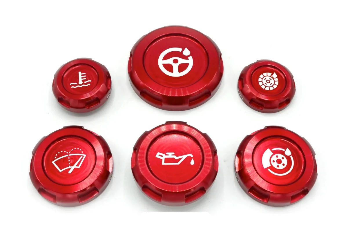 Billetworkz Engine Bay Caps - Subaru WRX/STI 2008 - 2014 - JDMuscleEngine Bay CapsBW-EBCZR-SUB-GR-RED-ERed