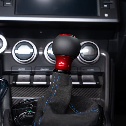 Billetworkz "Fusion" Automatic Shifter - BRZ / FR-S / 86 2013-2021 - JDMuscleShift KnobsBW-KNB-BRZA-NO-CRED-FULCandy RedLeather