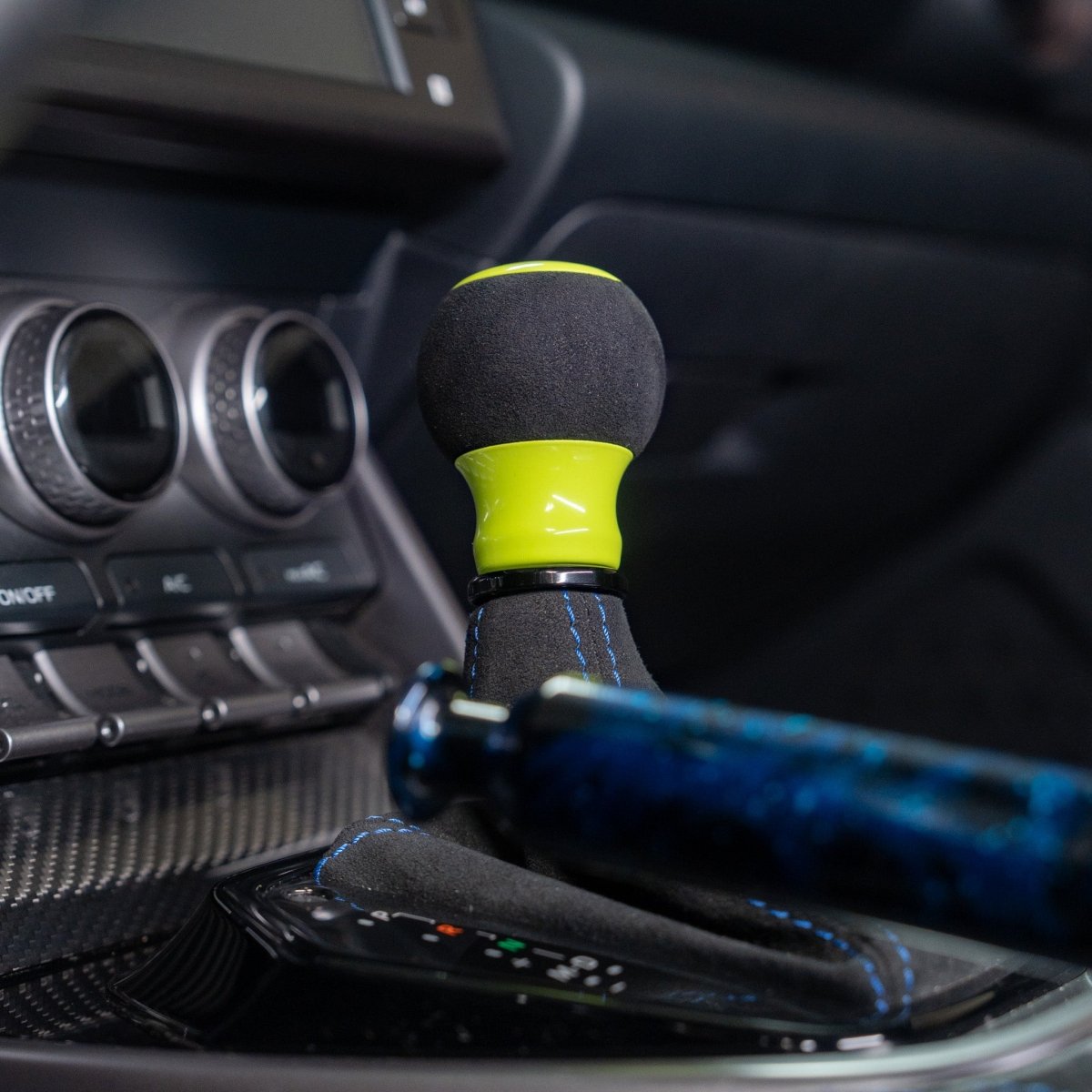 Billetworkz "Fusion" Automatic Shifter - BRZ / FR-S / 86 2013-2021 - JDMuscleShift KnobsBW-KNB-BRZA-NO-NYEL-FUANeon YellowAlcantara