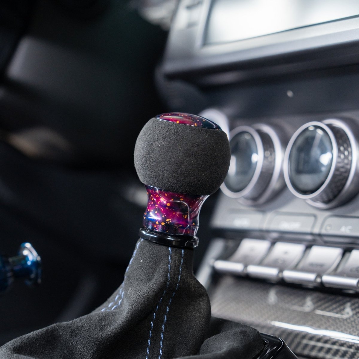 Billetworkz "Fusion" Automatic Shifter - BRZ / FR-S / 86 2013-2021 - JDMuscleShift KnobsBW-KNB-BRZA-NO-PC-FUAPurple Cosmic SpaceAlcantara