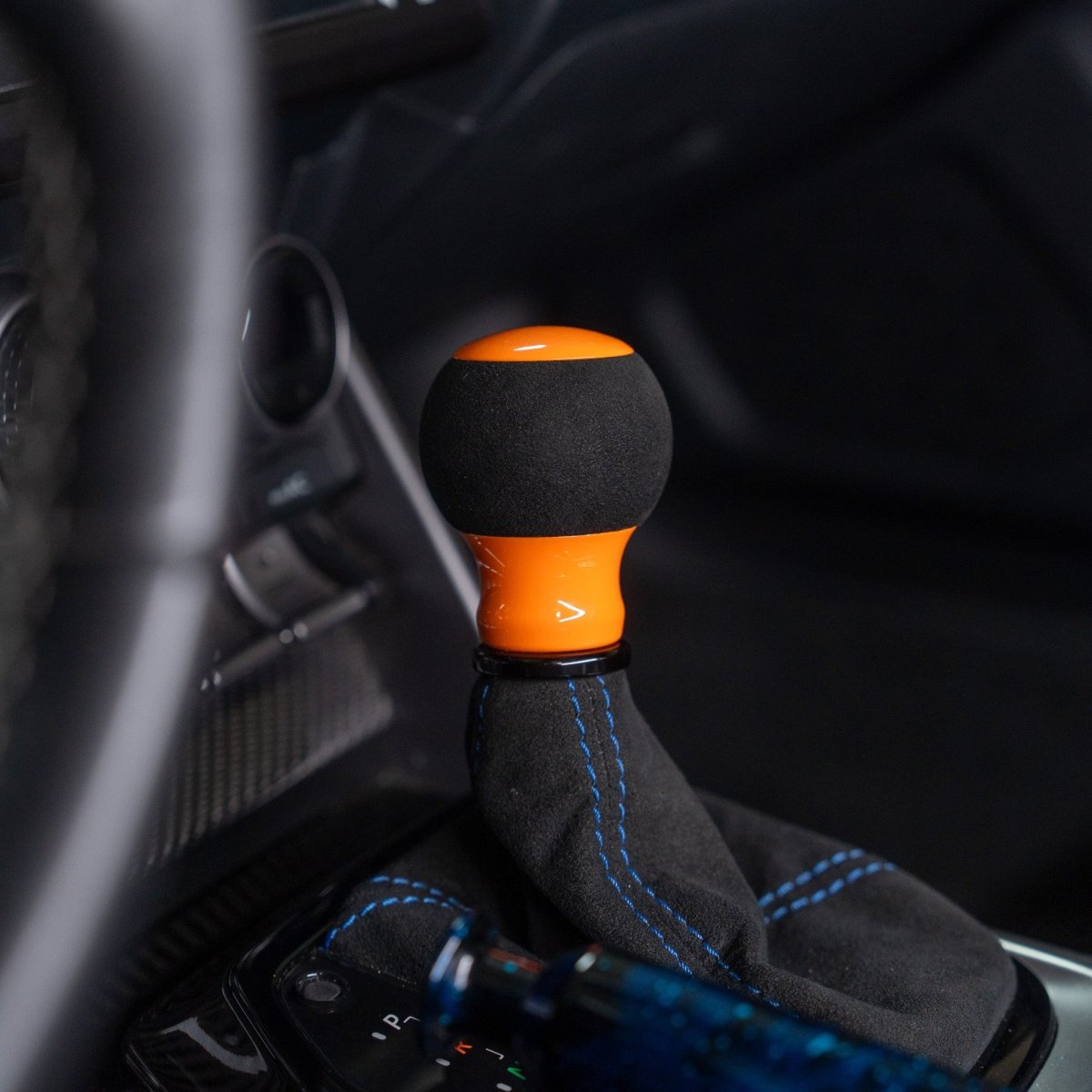 Billetworkz "Fusion" Automatic Shifter - BRZ / FR-S / 86 2013-2021 - JDMuscleShift KnobsBW-KNB-BRZA-NO-GORA-FUAGloss OrangeAlcantara