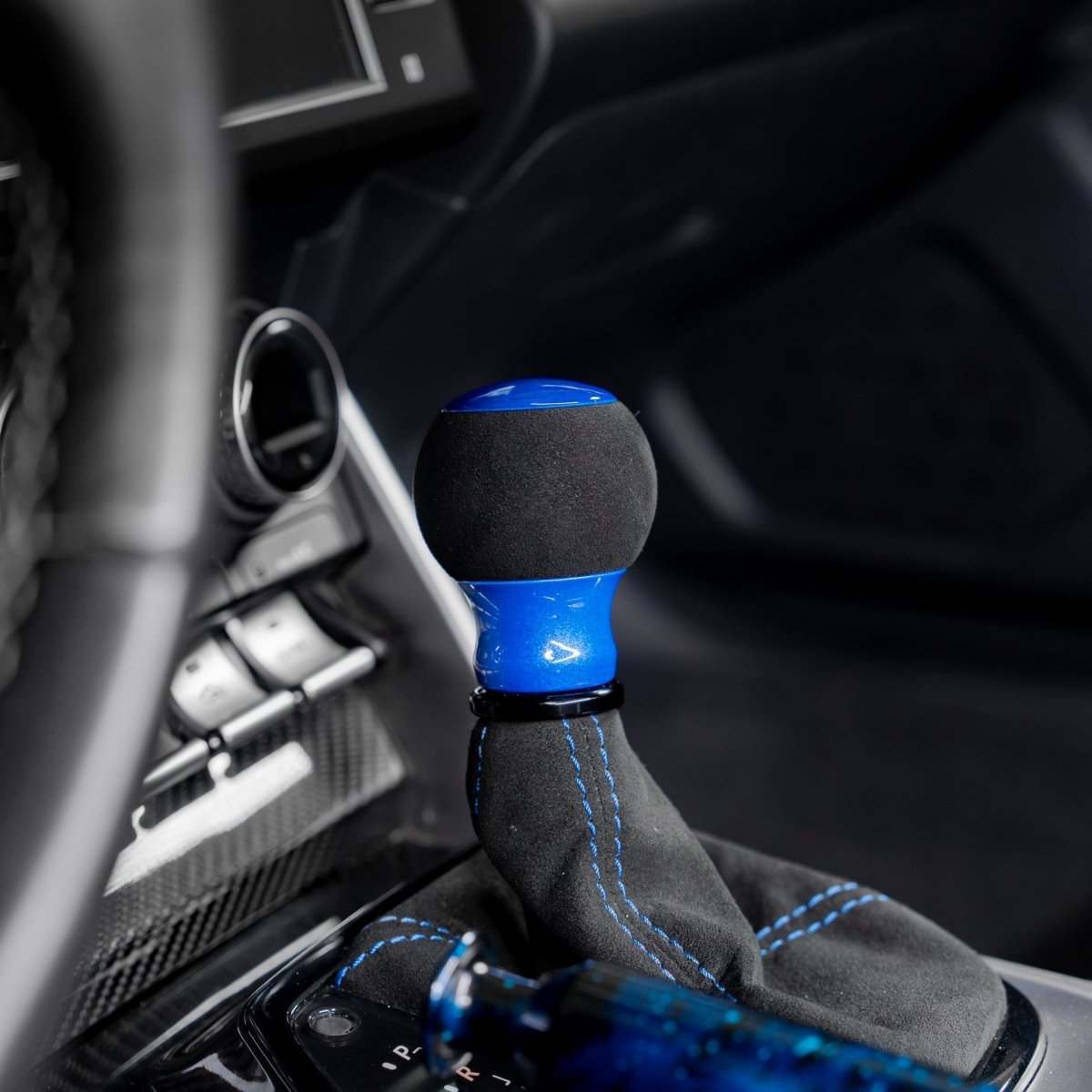 Billetworkz "Fusion" Automatic Shifter - BRZ / FR-S / 86 2013-2021 - JDMuscleShift KnobsBW-KNB-BRZA-NO-CBLU-FUACandy BlueAlcantara