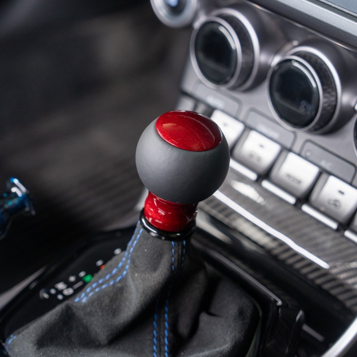 Billetworkz "Fusion" Automatic Shifter - BRZ / FR-S / 86 2013-2021 - JDMuscleShift KnobsBW-KNB-BRZA-NO-CRED-FULCandy RedLeather