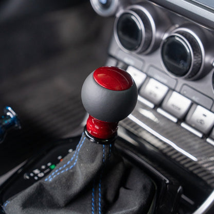 Billetworkz "Fusion" Automatic Shifter - BRZ / FR-S / 86 2013-2021 - JDMuscleShift KnobsBW-KNB-BRZA-NO-CRED-FULCandy RedLeather