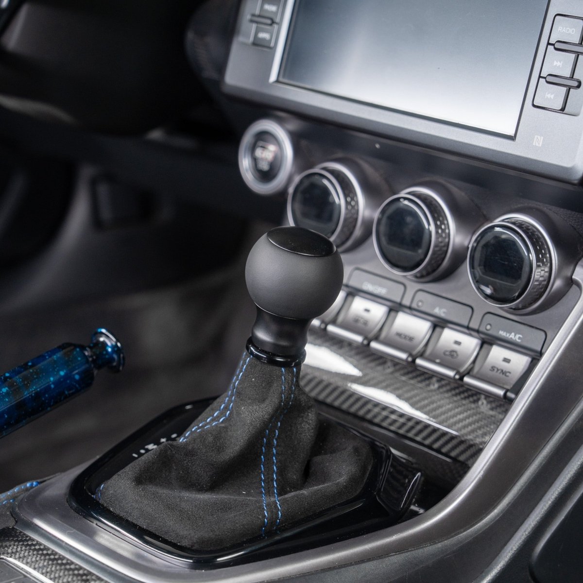 Billetworkz "Fusion" Automatic Shifter - BRZ / FR-S / 86 2013-2021 - JDMuscleShift KnobsBW-KNB-BRZA-NO-MBLK-FULMatte BlackLeather