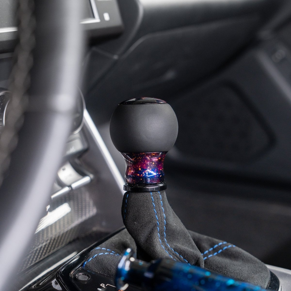 Billetworkz "Fusion" Automatic Shifter - BRZ / FR-S / 86 2013-2021 - JDMuscleShift KnobsBW-KNB-BRZA-NO-PC-FULPurple Cosmic SpaceLeather