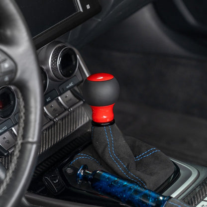 Billetworkz "Fusion" Automatic Shifter - BRZ / FR-S / 86 2013-2021 - JDMuscleShift KnobsBW-KNB-BRZA-NO-GRED-FULGloss RedLeather