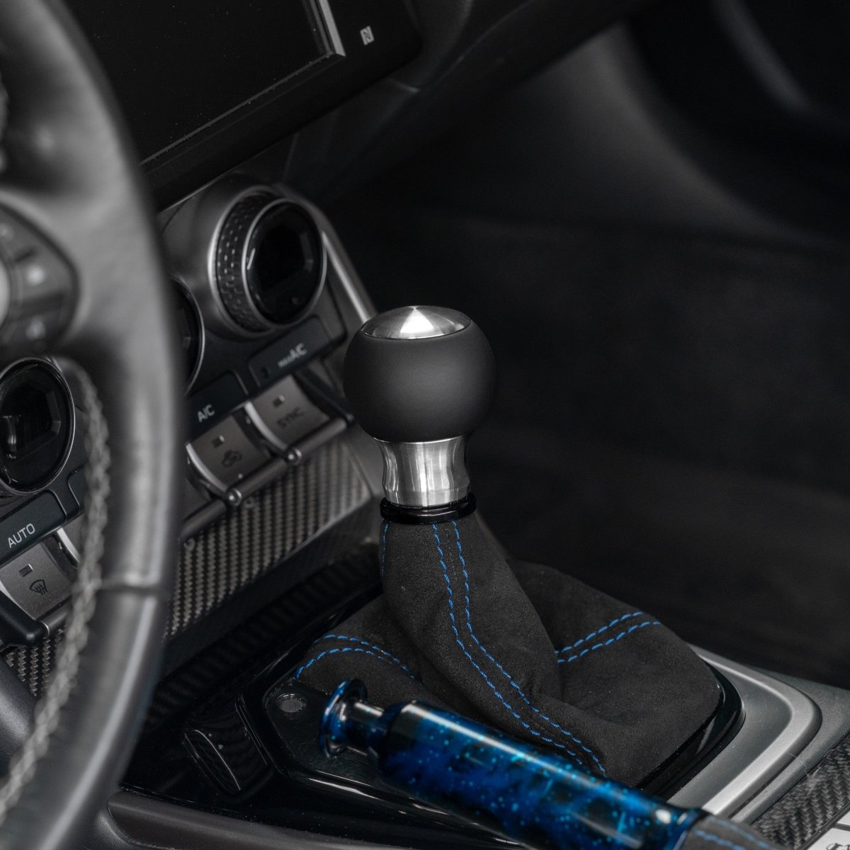 Billetworkz "Fusion" Automatic Shifter - BRZ / FR-S / 86 2013-2021 - JDMuscleShift KnobsBW-KNB-BRZA-NO-POL-FULPolishedLeather