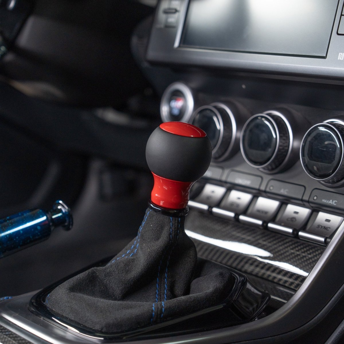 Billetworkz "Fusion" Automatic Shifter - BRZ / FR-S / 86 2013-2021 - JDMuscleShift KnobsBW-KNB-BRZA-NO-GRED-FULGloss RedLeather