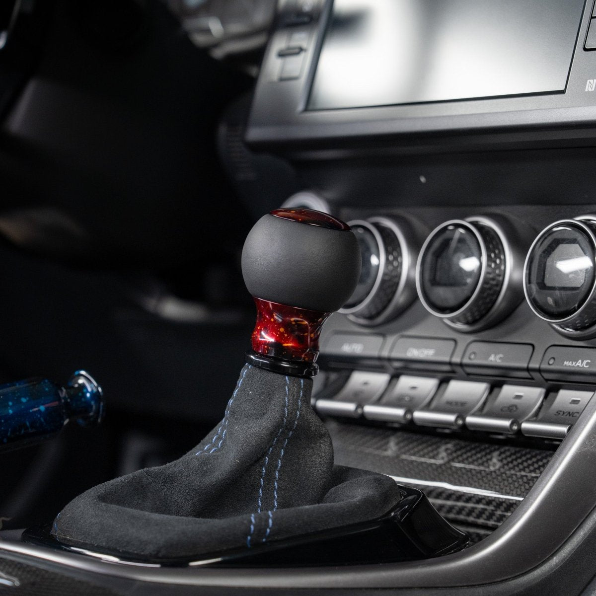 Billetworkz "Fusion" Automatic Shifter - BRZ / FR-S / 86 2013-2021 - JDMuscleShift KnobsBW-KNB-BRZA-NO-RC-FULRed Cosmic SpaceLeather