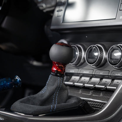 Billetworkz "Fusion" Automatic Shifter - BRZ / FR-S / 86 2013-2021 - JDMuscleShift KnobsBW-KNB-BRZA-NO-RC-FULRed Cosmic SpaceLeather
