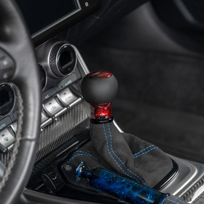 Billetworkz "Fusion" Automatic Shifter - BRZ / FR-S / 86 2013-2021 - JDMuscleShift KnobsBW-KNB-BRZA-NO-RC-FULRed Cosmic SpaceLeather