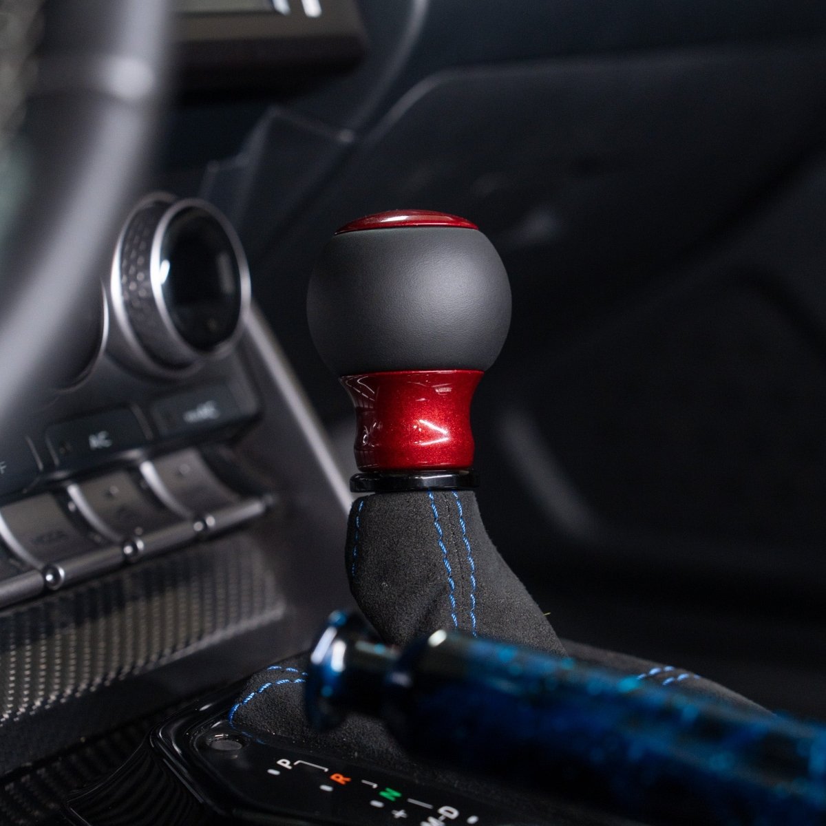 Billetworkz "Fusion" Automatic Shifter - BRZ / FR-S / 86 2013-2021 - JDMuscleShift KnobsBW-KNB-BRZA-NO-CRED-FULCandy RedLeather