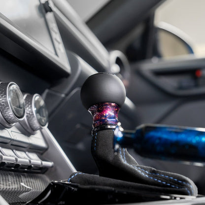 Billetworkz "Fusion" Automatic Shifter - BRZ / FR-S / 86 2013-2021 - JDMuscleShift KnobsBW-KNB-BRZA-NO-PC-FULPurple Cosmic SpaceLeather