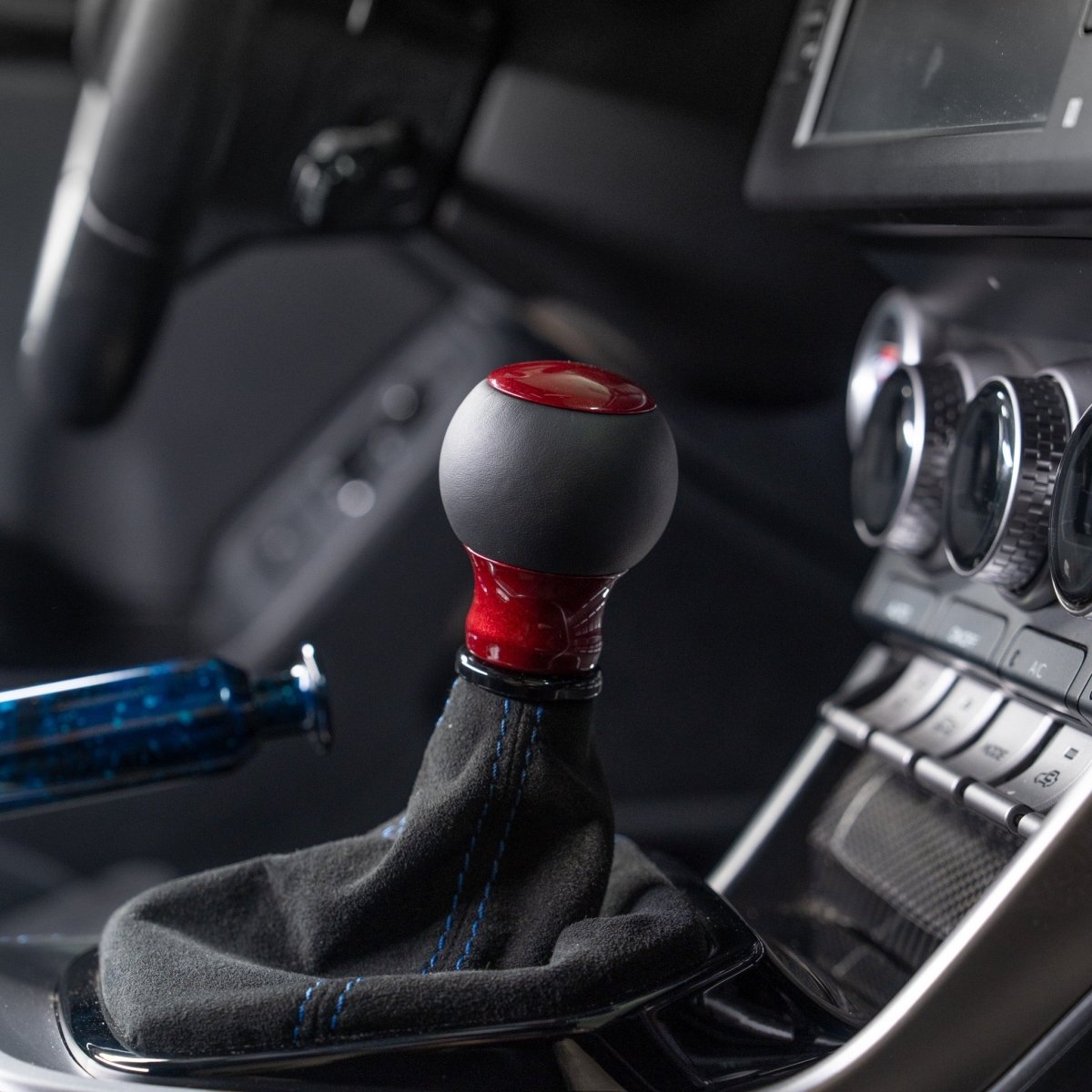 Billetworkz "Fusion" Automatic Shifter - BRZ / FR-S / 86 2013-2021 - JDMuscleShift KnobsBW-KNB-BRZA-NO-CRED-FULCandy RedLeather