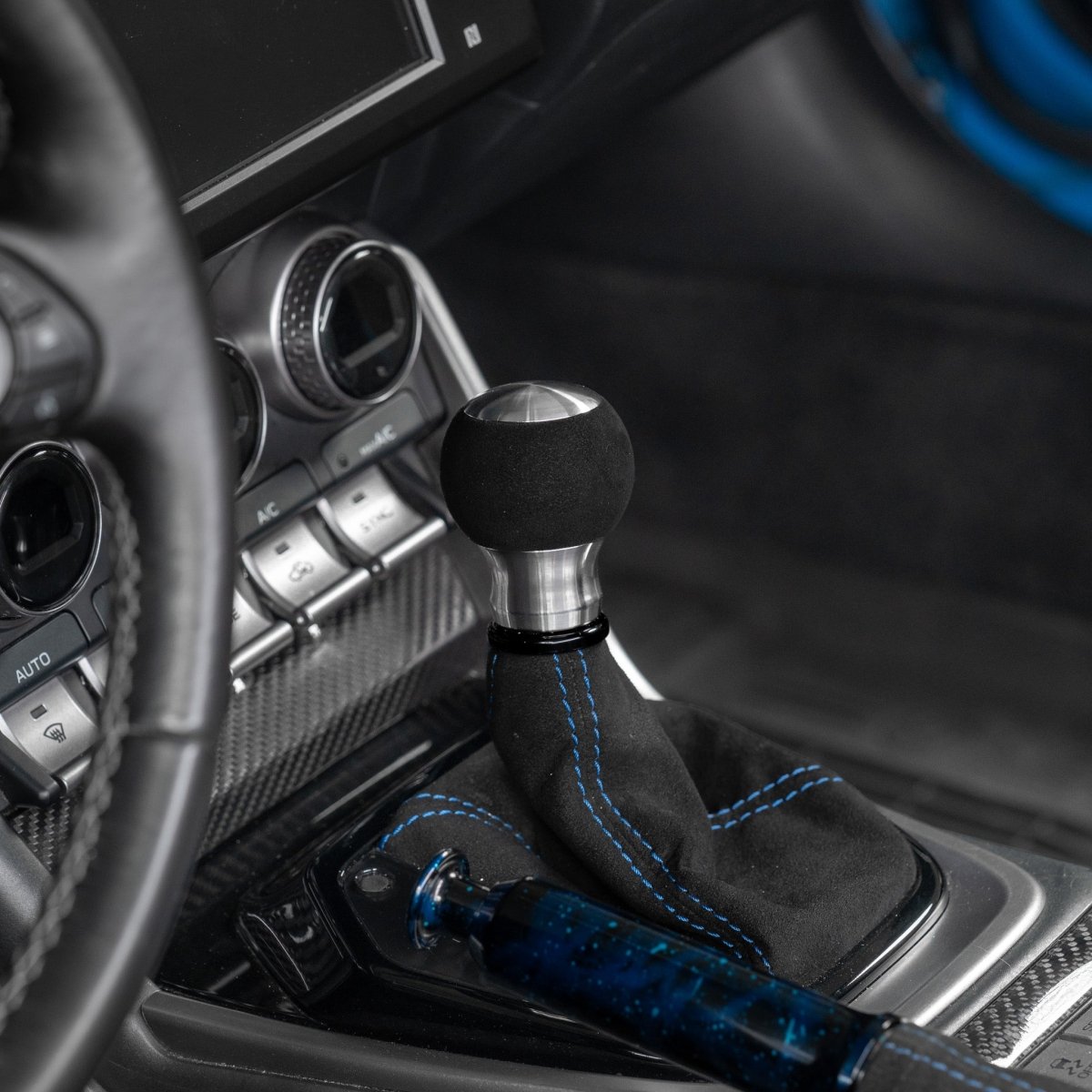Billetworkz "Fusion" Automatic Shifter - BRZ / FR-S / 86 2013-2021 - JDMuscleShift KnobsBW-KNB-BRZA-NO-POL-FUAPolishedAlcantara