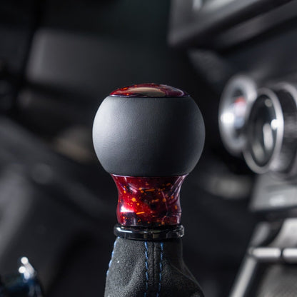 Billetworkz "Fusion" Automatic Shifter - BRZ / FR-S / 86 2013-2021 - JDMuscleShift KnobsBW-KNB-BRZA-NO-RC-FULRed Cosmic SpaceLeather