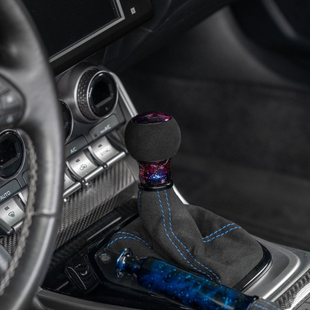 Billetworkz "Fusion" Automatic Shifter - BRZ / FR-S / 86 2013-2021 - JDMuscleShift KnobsBW-KNB-BRZA-NO-PC-FUAPurple Cosmic SpaceAlcantara