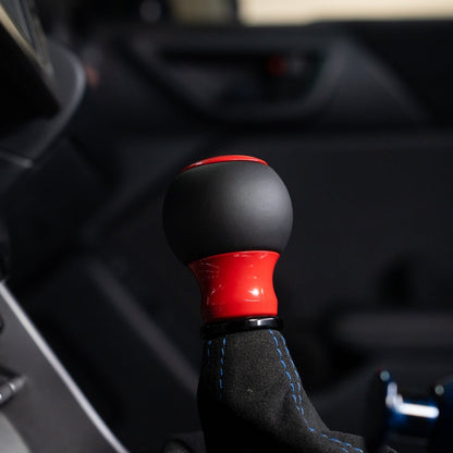 Billetworkz "Fusion" Automatic Shifter - BRZ / FR-S / 86 2013-2021 - JDMuscleShift KnobsBW-KNB-BRZA-NO-GRED-FULGloss RedLeather