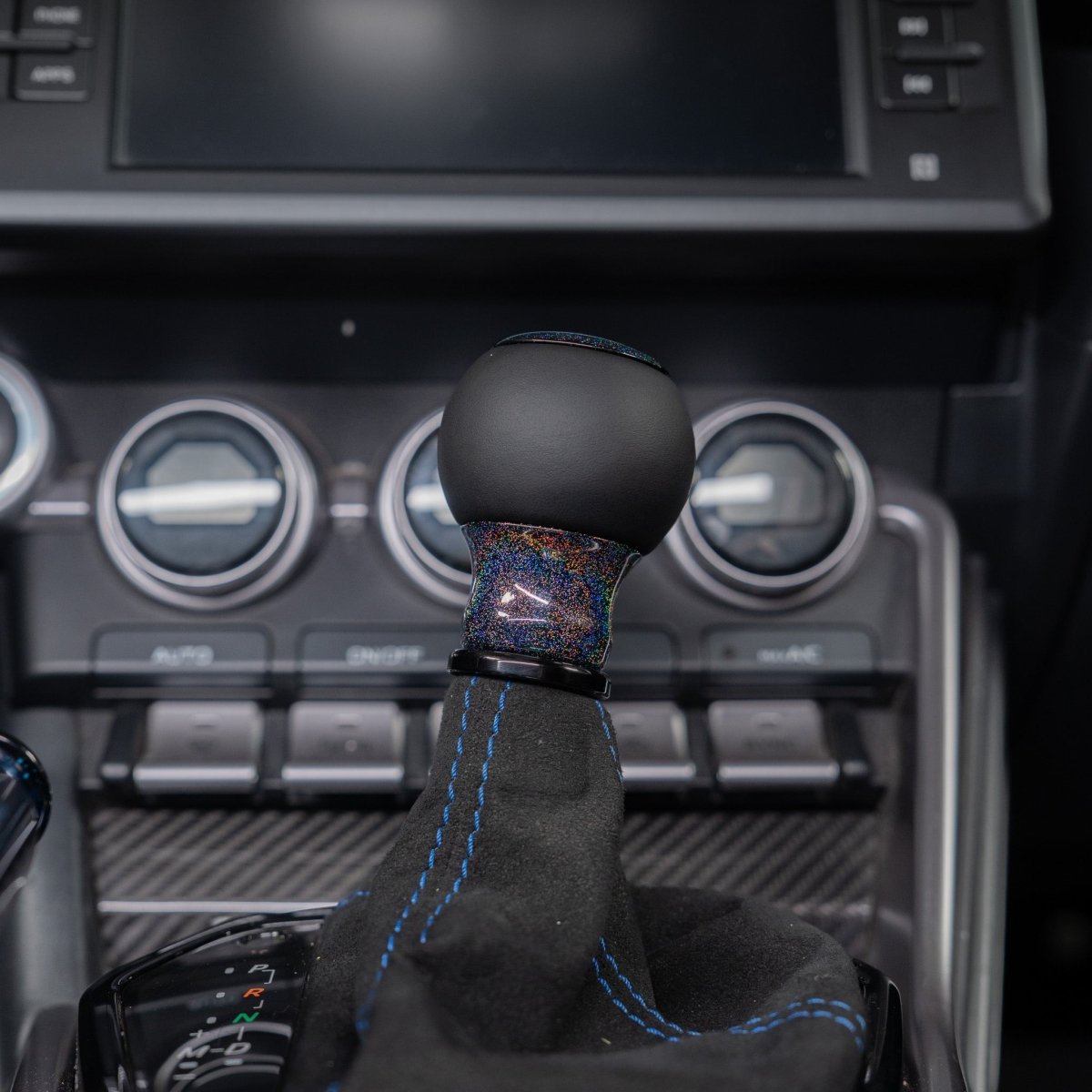 Billetworkz "Fusion" Automatic Shifter - BRZ / FR-S / 86 2013-2021 - JDMuscleShift KnobsBW-KNB-BRZA-NO-RBSP-FULRainbow SparkleLeather