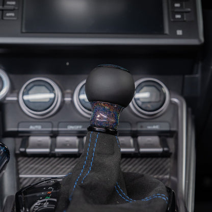 Billetworkz "Fusion" Automatic Shifter - BRZ / FR-S / 86 2013-2021 - JDMuscleShift KnobsBW-KNB-BRZA-NO-RBSP-FULRainbow SparkleLeather