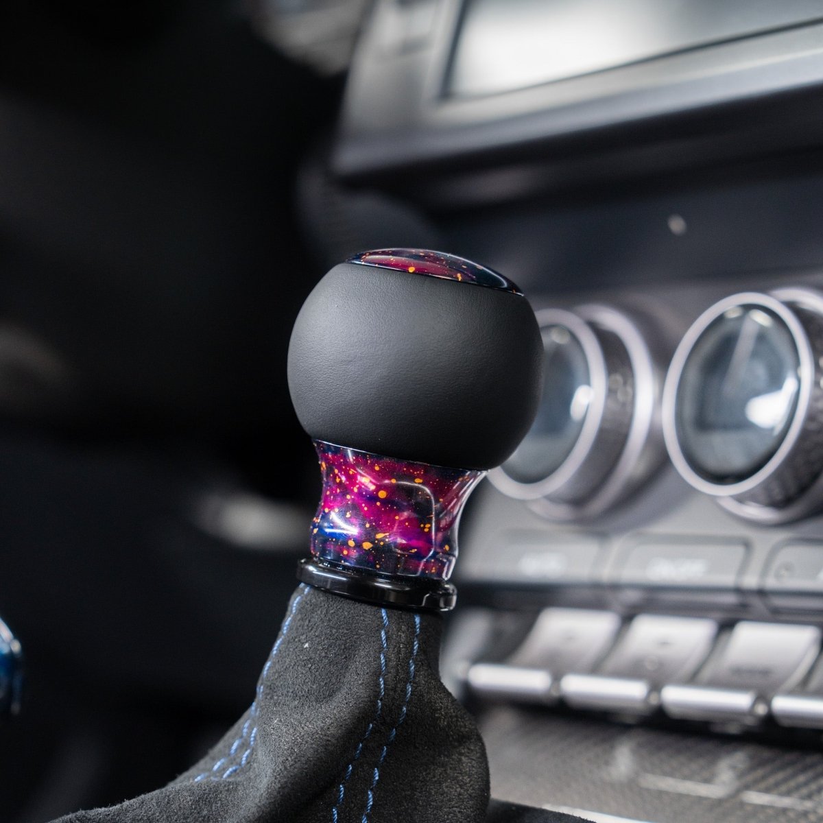 Billetworkz "Fusion" Automatic Shifter - BRZ / FR-S / 86 2013-2021 - JDMuscleShift KnobsBW-KNB-BRZA-NO-PC-FULPurple Cosmic SpaceLeather